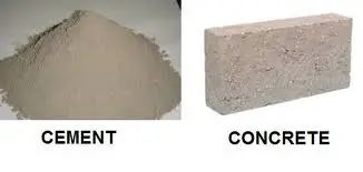 concrete vs cement | differences between concrete and cement