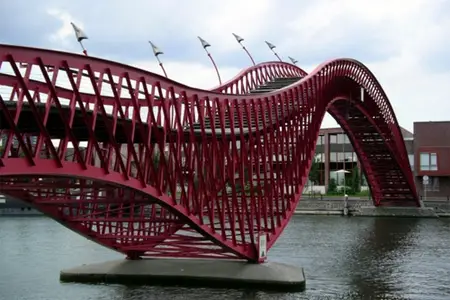 Modern Bridge In Amsterdam