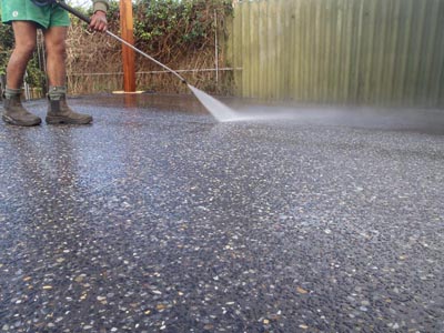 exposed aggregate concrete maintenance is difficult