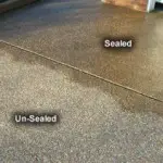 sealed and unsealed concrete